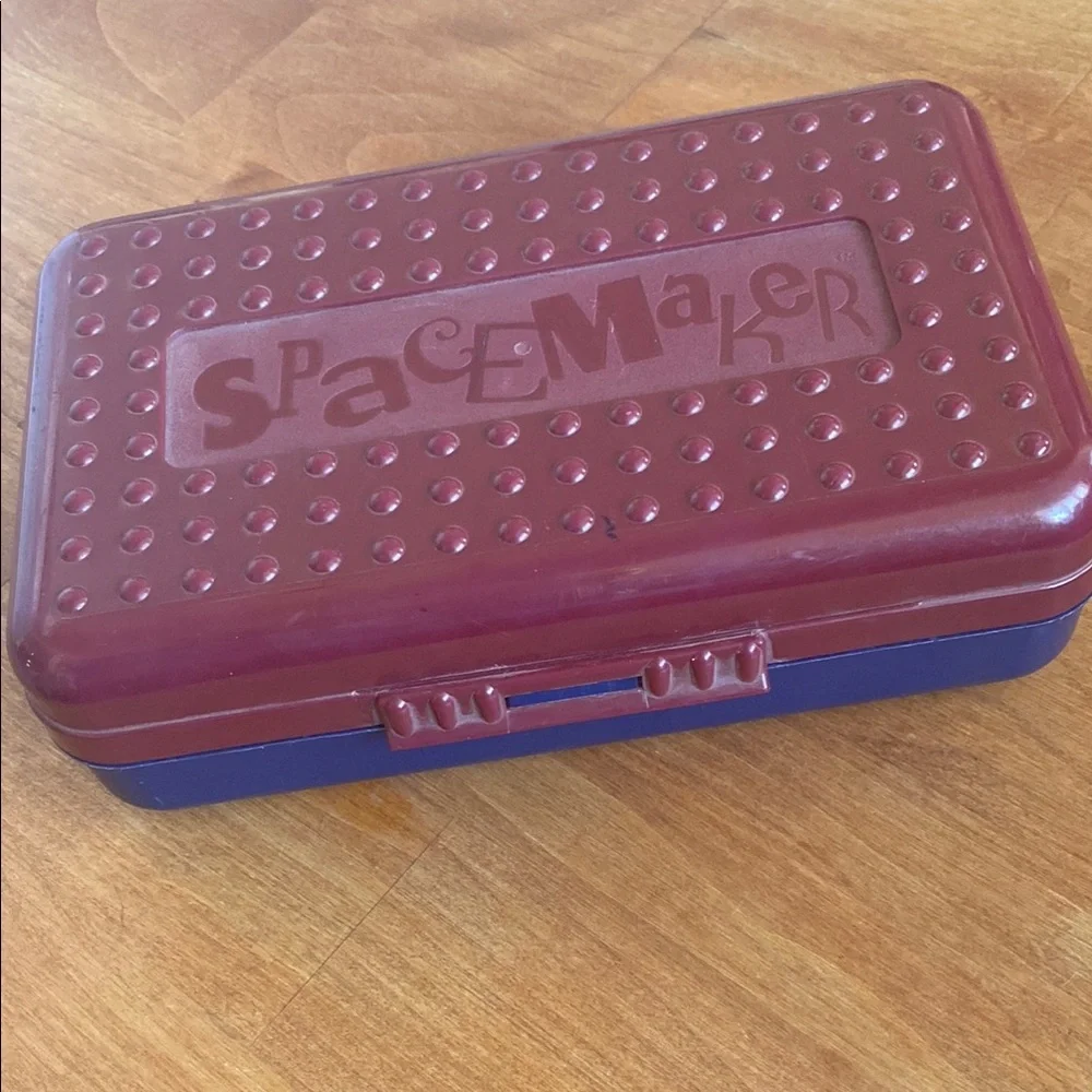 Vintage 90's SpaceMaker Pencil Box Storage Box Organizer